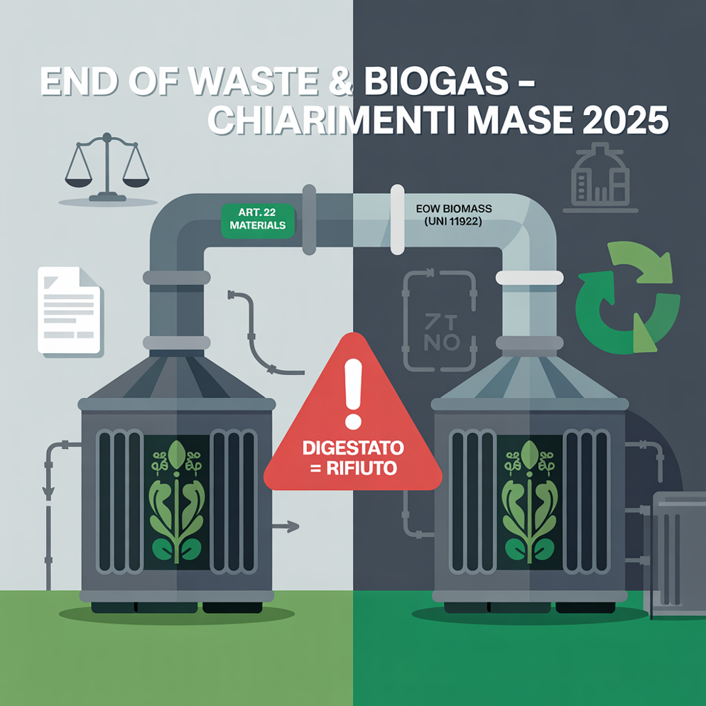 End of Waste e Biogas: cosa dice il MASE